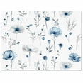 thumbnail image 2 of Area Rugs Indoor Non-Slip Rectangle Rug 5x8 Ft Vintage Country Farm Blue Flower Poppy Leaf Rug Rubber Backing Floor Mats Non Shedding Home Decor Carpet for Entryway Living Room, 2 of 8