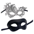 thumbnail image 4 of Máscaras Salvador 2 Disfraces para Mujeres y Hombres Media Cara Mardi Gras, 4 of 9