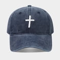thumbnail image 2 of Adjustable Dad Hat CQXIDFH Unisex Washed Cotton Dad Hat, Adjustable Embroidered Baseball Cap, Classic Outdoor Trucker Headwear, Beret Hat (Navy, One Size), 2 of 7