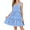 Blue & White, variant on Womens Summer Casual Tank Dress Sleeveless T Shirt Sundress Flowy Tiered Swing Mini Beach Vacation Dresses