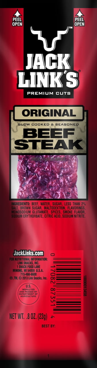 Jack Link's Beef Steak, Protein Snack, Original, .8oz