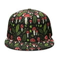 thumbnail image 2 of Cottagecore Fungi Snapback Hat - Unisex Flat Brim Cap with Aesthetic Fungi Print - Adjustable Streetwear Fashion Hat, 2 of 5