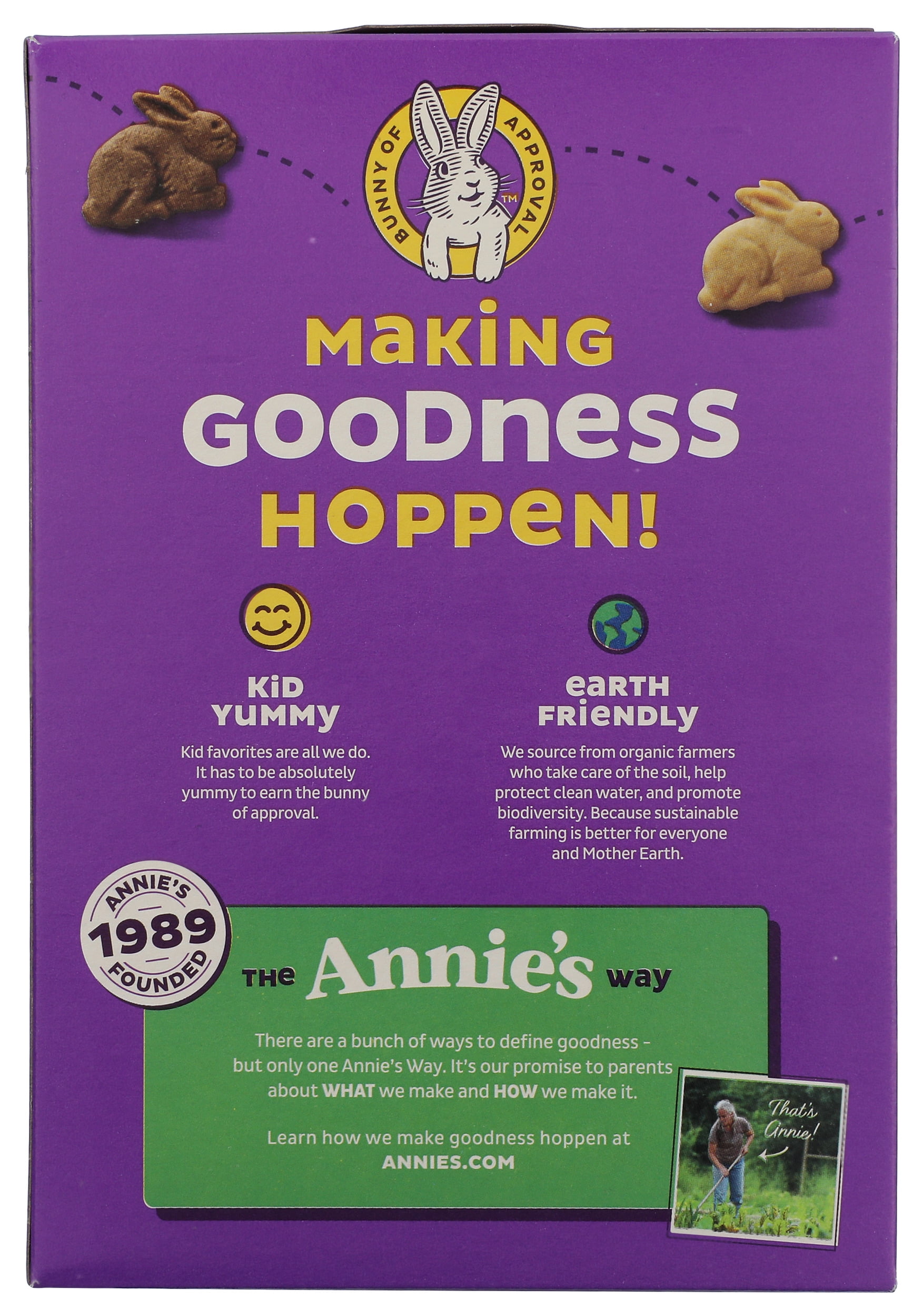 Pack of 12, Annies Gluten-Free Cocoa & Vanilla Bunny Grahams, 6.75 oz