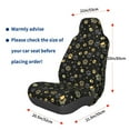 thumbnail image 3 of Wukai Gold Dog Paw Full Set Car Seat Covers with Soft Padding Universal Auto Front Seats Protector and Cushion Mat, 3 of 5