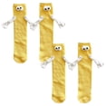 thumbnail image 2 of Par de Calcetines Magneticos MagSoxYellow 2Pares Blanco 5-9.5US Animados Calcetines Tubo Medio Magnéticos Poliéster., 2 of 5