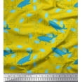 thumbnail image 1 of Soimoi Velvet Fabric Fishing Hook,Fish & Whale Ocean Print Sewing Fabric Yard 58 Inch Wide, 1 of 1