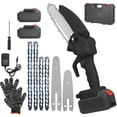 thumbnail image 2 of Cordless Portable Handheld Electric Mini Chainsaw Battery Powered with 2Pcs 4in 6in Chains 2200mAh Batteries, 2 of 5