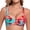 Blue Floral, variant on Women's 3/4 Molded Cup Push Up Underwire Bikini Top