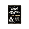 thumbnail image 2 of High Roller Casino Novelty Sign, Metal Wall Decor - 10x14 inches, 2 of 4