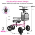 thumbnail image 6 of COSYWILL Knee Scooter,Economy Knee Walker with Dual Braking System,Foldable Scooter for Foot Injuries,Compact Crutches Alternative,Pink, 6 of 7