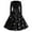 Black, variant on Women's Christmas Print Flare Dress with Snowflake, Christmas Tree and Snowman Pattern, Long Sleeve V-Neck Vintage Party Dress for Holiday Festive Occasions,Dark Blue,Size XL