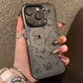 thumbnail image 1 of Fresh Moon Star Electroplate Silver IMD Phone Case For iPhone 15 16 Pro Max 14 13 12 11 Pro XR XS 7 8 Plus Shockproof Back Cover tzw, 1 of 1