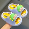 thumbnail image 2 of LIIPEE Girls Boys Slippers Summer Fashion Cartoon Open Toe Non- Soft Sole Flip Flops On Water Shoes Girl Versatile Pool Slipper,Sky Blue,8.5-9 Years, 2 of 5