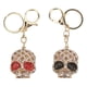 thumbnail image 2 of Regalos de calavera, 2 piezas de llavero de calavera, llavero de coche negro, llavero de mochila, muy versátil, 2 of 14