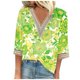 thumbnail image 1 of Fiudx Ofertas Flash Del Día Solo En Línea Top de Manga Media y Larga Holgado Estampado con Cuello En V Informal a La Moda Sexy para Mujer, 1 of 4
