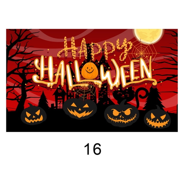 Xihbxyly Pancarta de Halloween, Decoración con Diseño de Calavera, Fondo Grande de Tela de Poliéster, Fácil de Montar con Cuerda Incluida, Accesorio para Fotos de Fiesta, Uso En Exteriores o Interior