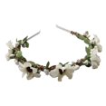 thumbnail image 2 of Diadema de flores para novia, boda, floral, color beige, 2 of 9