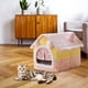 thumbnail image 3 of Casa portátil para gatos, cama antideslizante lavable, perrera, nido cálido, cojín, para suelo de perro, cachorro, de invierno L Sunnimix Casa de la cama del gato, 3 of 8