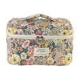 thumbnail image 1 of Neceser acolchado, neceser de viaje grande, neceser bonito con flores, adecuado para mujeres y niñas, 1 of 3