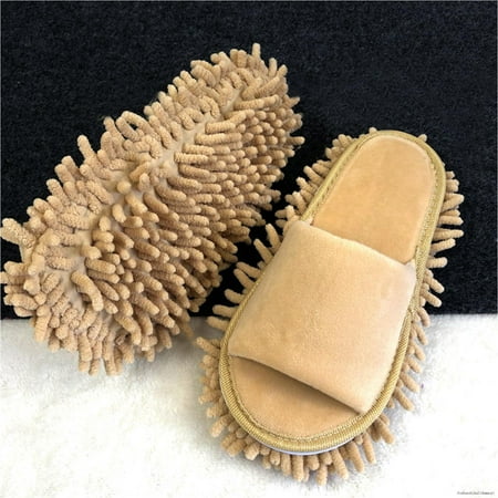 

Microfiber Chenille Mop Slippers Washable Open Toe Comfortable Household Men