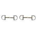 thumbnail image 2 of Acier Inoxydable Résistant à l'Usure Léger Double Joint D Anneau Bit avec des Rouleaux de Cuivre Équipement d'Équitation Pratique pour Sac de Cheval Bouche / 13.3cm, 2 of 7