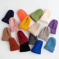 thumbnail image 1 of Cute Solid Candy Colors Soft Warm Baby Beanies Knitted Hats For Toddler Children Kids Boys Girls Autumn Winter Caps81 to 5 years He Qiyong unisex, 1 of 1