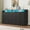 Black, variant on 9 Drawer Dresser for Bedroom, 63" Large Long Wood dresser with Power Outlet, LED Light and Deep Big Drawers, Modern Minimalist Black Dresser Wide Chest of Drawers for Bedroom, Living Room