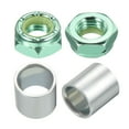 thumbnail image 4 of Uxcell Skateboard Truck Hardware Kit, Skateboard Truck Lock Nuts Axle Washers Spacer Speed Rings Set, Silver Black Green, 4 of 5
