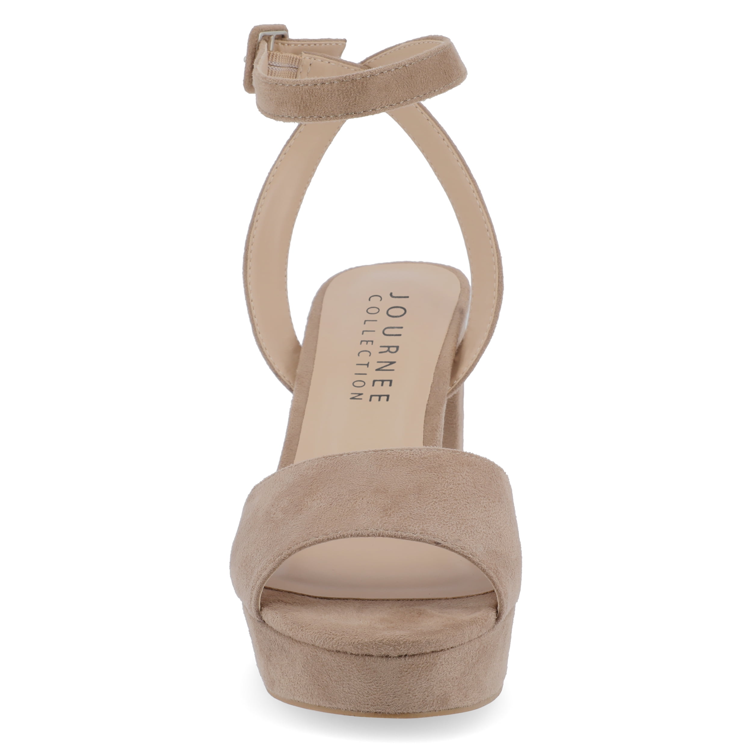 Journee Womens Nairri Vegan Leather Platform Heel Dress Sandals, Widths Available