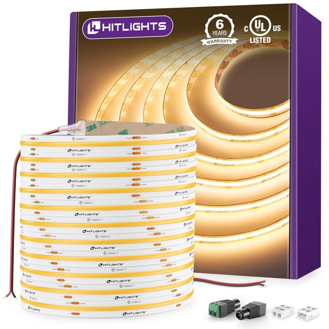 Tira de luces LED COB de 24 V de alta densidad superior con certificación UL