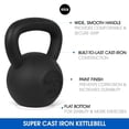 thumbnail image 2 of Yes4All 60 lbs Kettlebell Heavy Cast Iron Solid Smooth Handle Weights for Women/Men, Strength Training Equipment, 2 of 7