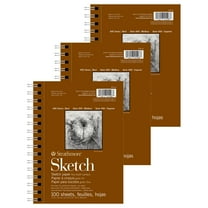 Strathmore 400 Series Sketch Pad, Side Wire Binding, 100 Sheet, 5.5x8.5 inch, Pack of 3