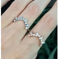 thumbnail image 6 of HeartsAndYou 1.5ct Marquise Cut Moissanite Engagement Ring for Women Curved Crown 18k Rose Gold Over Silver, 6 of 8