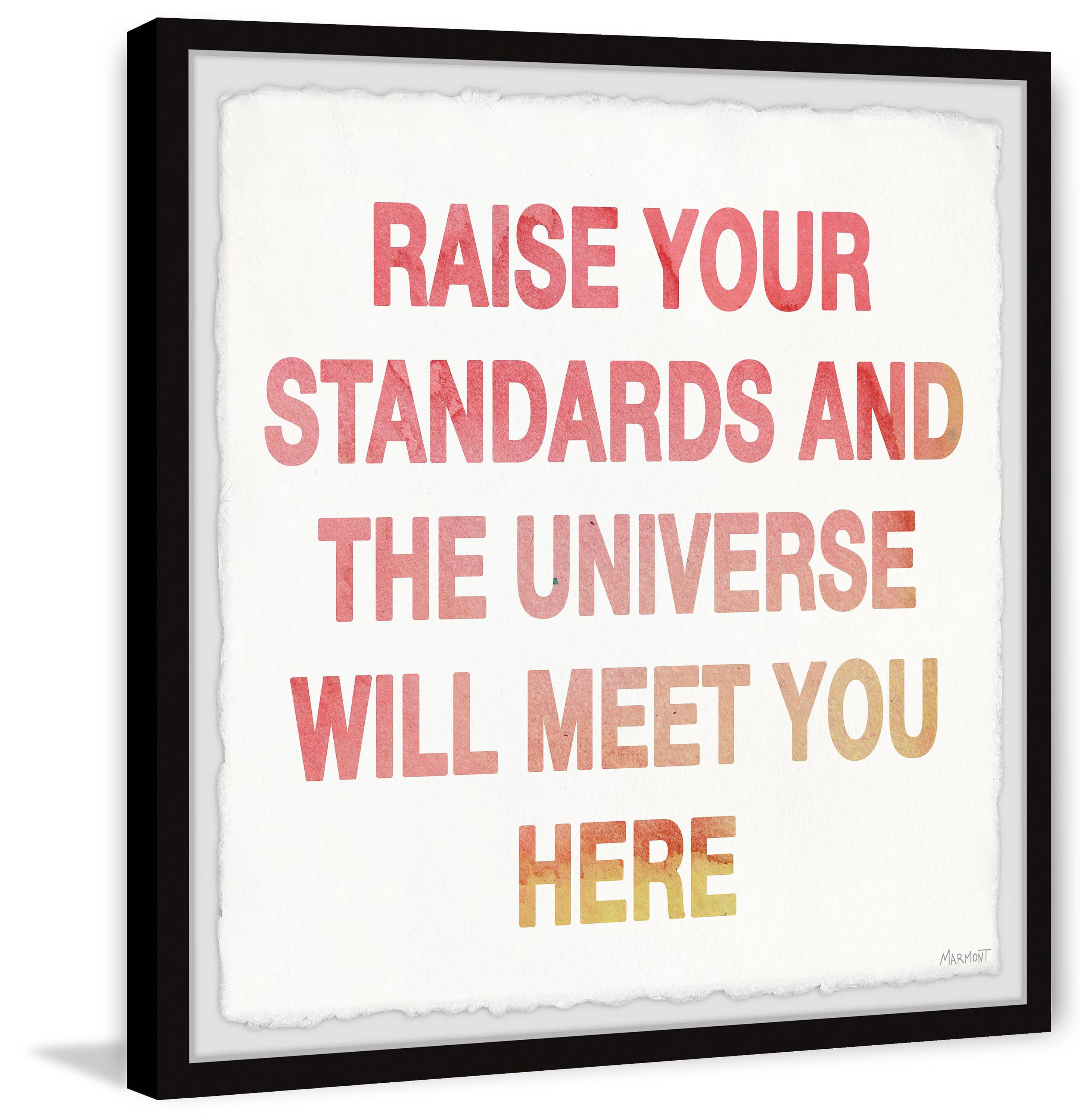 Marmont Hill Raise Your Standards II Framed Wall Art