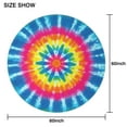 thumbnail image 6 of Colorful Rainbow Tie Dye Spiral Pattern Round Tablecloth 60"x60",Wrinkle Wipeable Table Cloth for Kitchen Dining Room Picnic Patio Party, 6 of 6