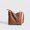 Brown, variant on Light Brown Minimal Curved Opening PU Versatile Accessory Tote Purse, Spacious Main Compartment Fashion Commute Leisure Outing Bag for Women