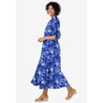 thumbnail image 3 of Woman Within Plus Size Petite Roll-Tab Sleeve Crinkle Shirtdress, 3 of 5