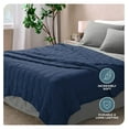 thumbnail image 4 of Weighted Blanket All-Natural 100% Cotton with Nontoxic Glass Beads 80"x87" 25lbs, Dark Blue, 4 of 8