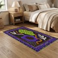 thumbnail image 2 of ODIKA 5'x7' Ultra-Soft Area Rug, Purple Green Abstract Botanical Motif Design Contemporary Art Style with Geometric Washable, Bare feet friendly, Silk-Touch for Bedroom Home office, 2 of 7