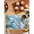 6 Pcs Placemat Marble Blue And Gold Abstract Kitchen Placemat Home