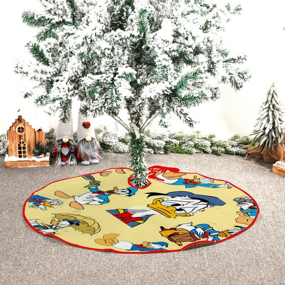 Donald Duck themed Christmas Tree Skirt 48inch premium collectible decor