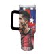 thumbnail image 3 of Christian Pulisic Vaso aislado de acero inoxidable con asa, diseño temático, regalo para familia, amigos y fans; incluye pajita y encaja en el portavasos estándar, 40 oz, 3 of 6
