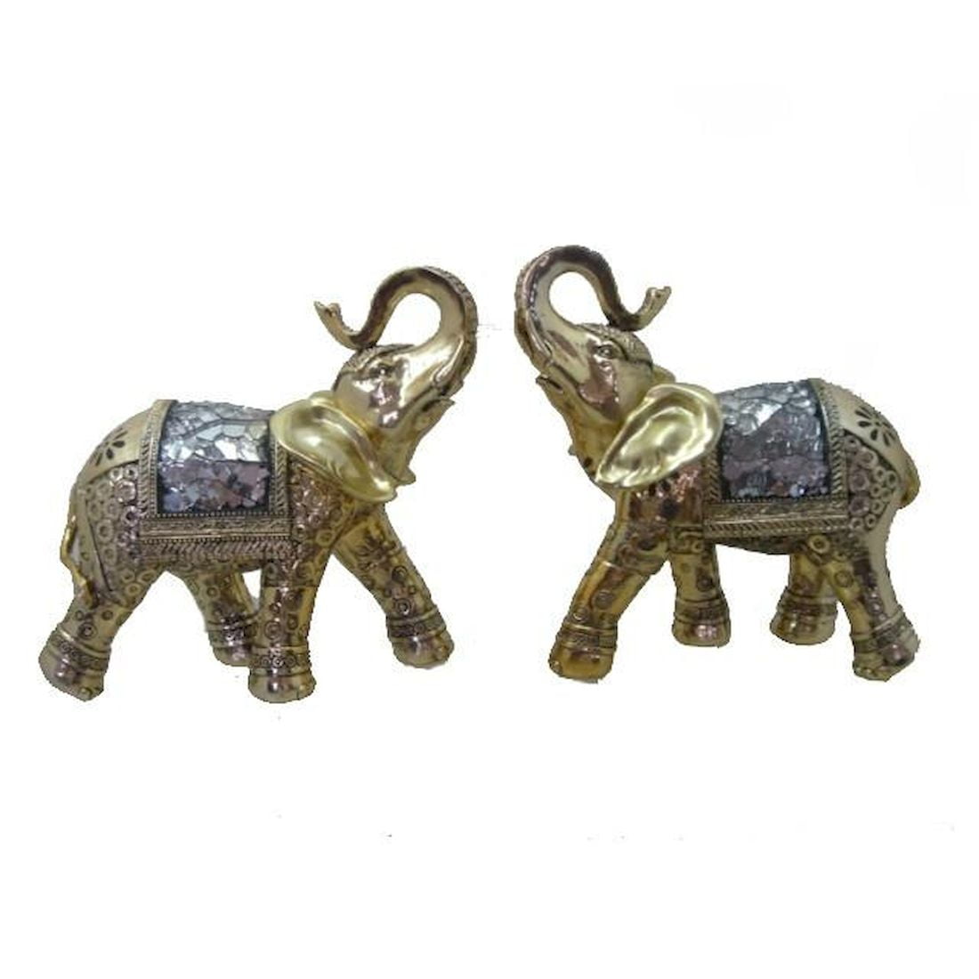 Gold Elephant Figurine