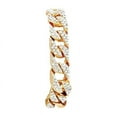 thumbnail image 6 of Charles Raymond Fully Iced Out Crystal Diamond Mens Watch w/Easy Read Date and w/Roman Numerals - Combo with Designer Hip Hop Blinged Out Bracelet and Ring- ST10226RND Gold RED, 12, 6 of 8