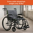 thumbnail image 3 of Feather Mobility Heavy Duty Wheelchair, Extra-Wide Seat, 350 lbs Capacity, 1 Ct, 3 of 7