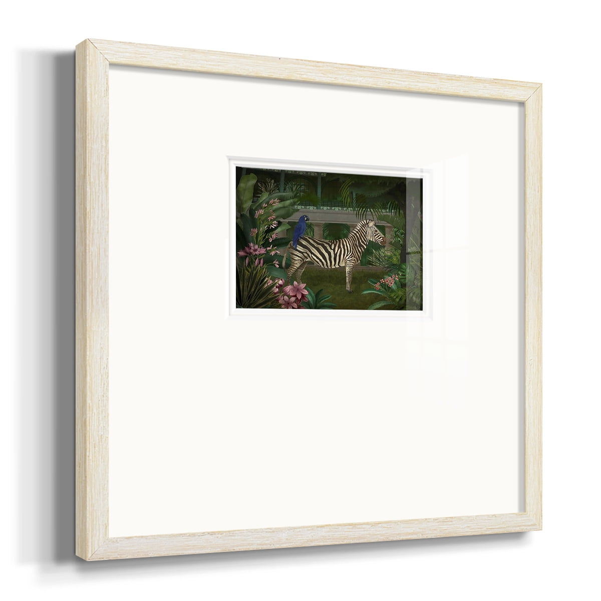 Zebra In ConservatoryPremium Framed Print