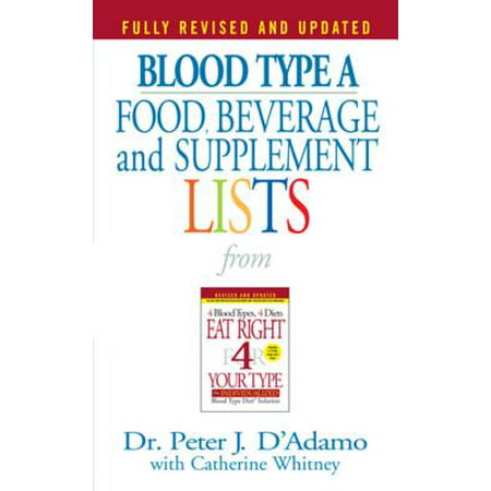 Blood Type A Food, Beverage and Supplement Lists -
