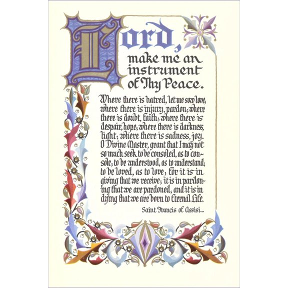 Art.com St. Francis Prayer Art Print, 16" x 24"