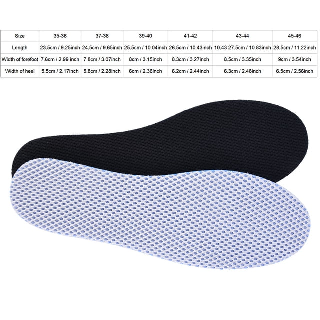 Plantillas para zapatos con almohadillas, esponja transpirable de doble cara, cómodas, para zapatos, diseñadas a medida para lograr la perfección