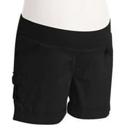 Maternity Demi-Panel Cuffed Utility Shorts